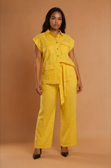 GGG5128 Yellow Sleeveless Trouser