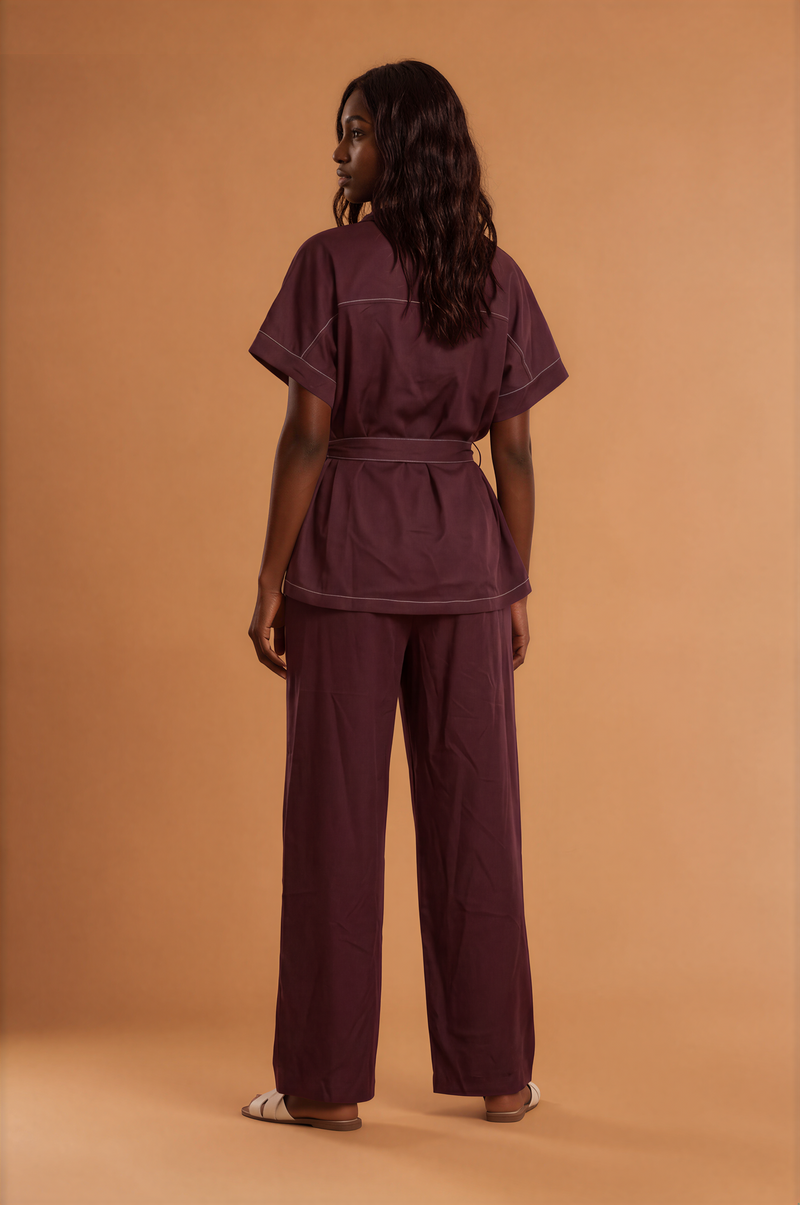 H2039 Burgundy Trousers