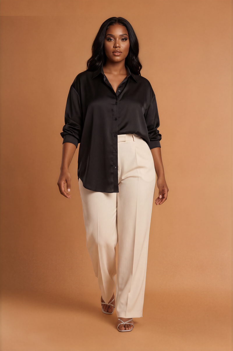 H2047 Black Oversized Top