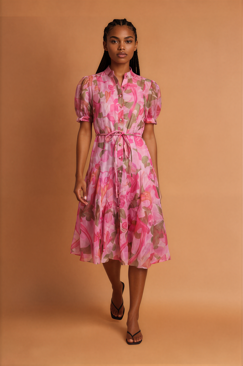H2041 Floral Skater Dress