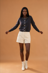 H1004 Navy Blue Cardigan