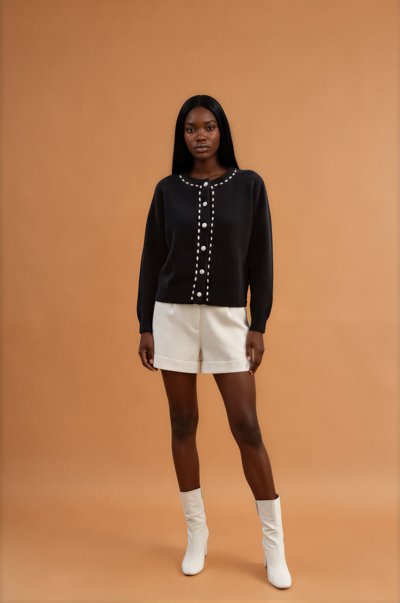 H1005 Black Cardigan