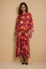 GG2097 Pink Print Flowy Top