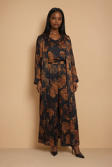 GG2083 Black Print Kimono