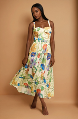 GG4056 Botanics Belted Midi Dress