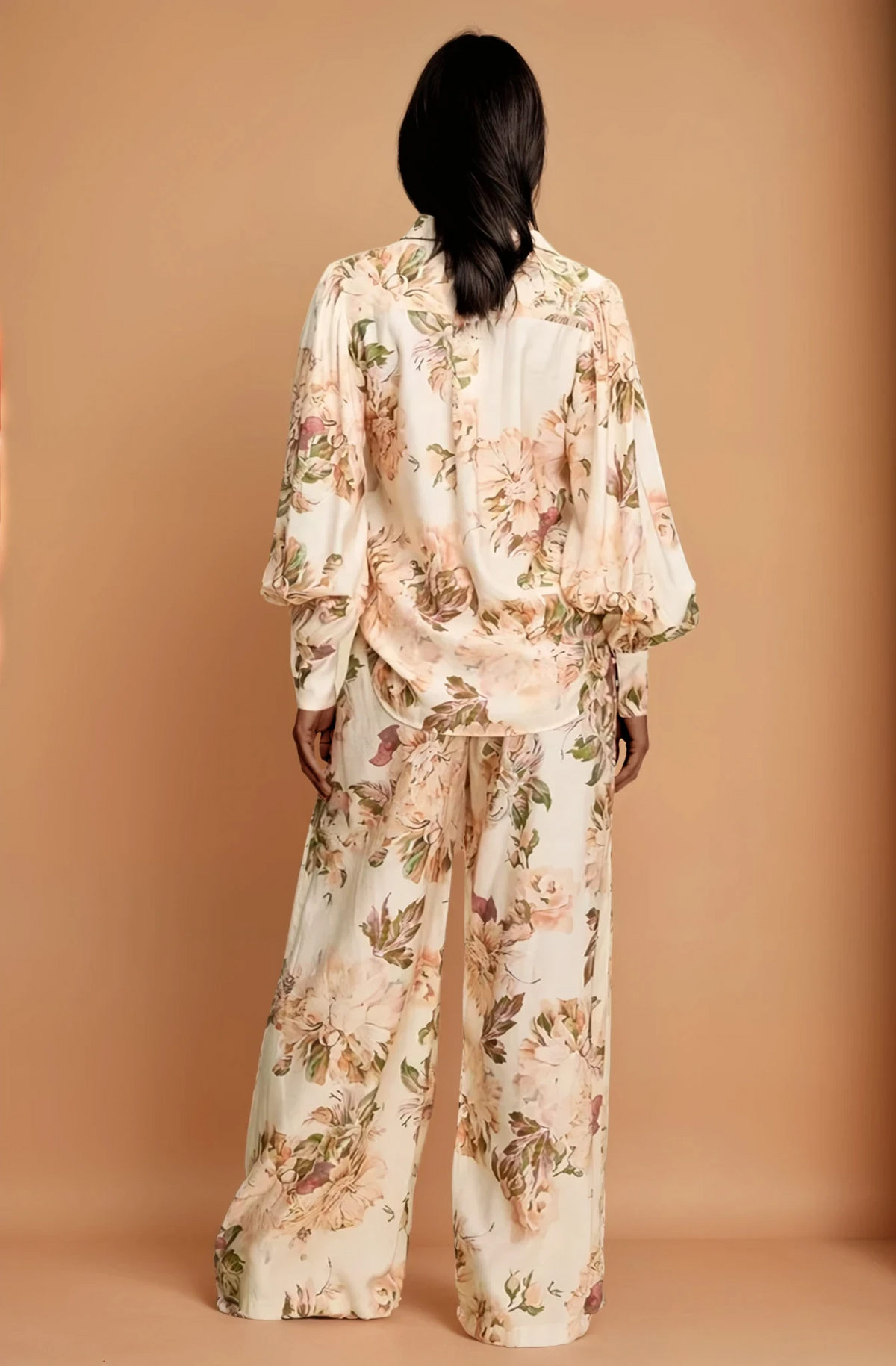 GG4059 Ivory Vintage Floral Trouser