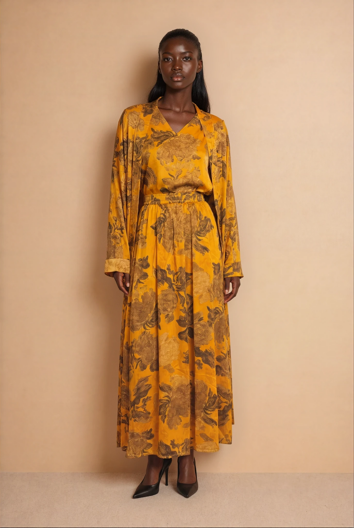 GG2091 Yellow Print Trousers