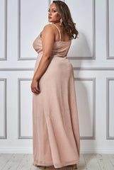 D4238 Blush Shimmer Gown - La Elegant